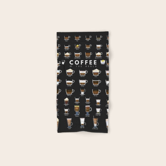 Coffee Types Chart Bath Towel Gallery Image 1