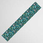 Sloth Hanging in a Teal Forest Table Runner Gallery Image 3