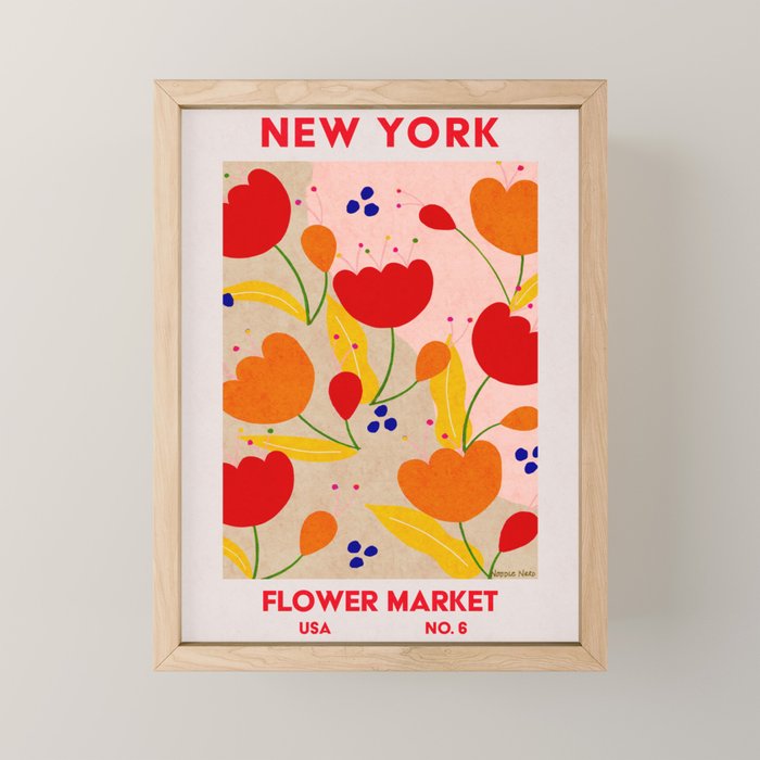 Retro Wall Art | New York Flower Market | Matisse Print | Printable Mini Art Print Gallery Image 1