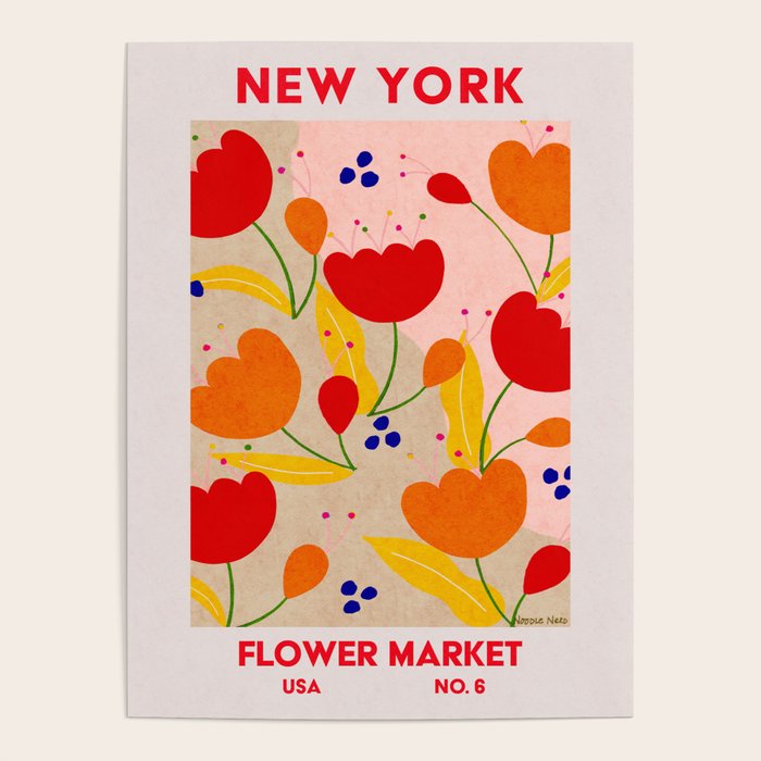 Retro Wall Art | New York Flower Market | Matisse Print | Printable Poster Gallery Image 1