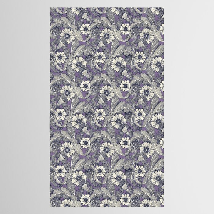 acanthus navy blue violet Tablecloth Gallery Image 2