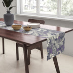 acanthus navy blue violet Table Runner Gallery Image 2