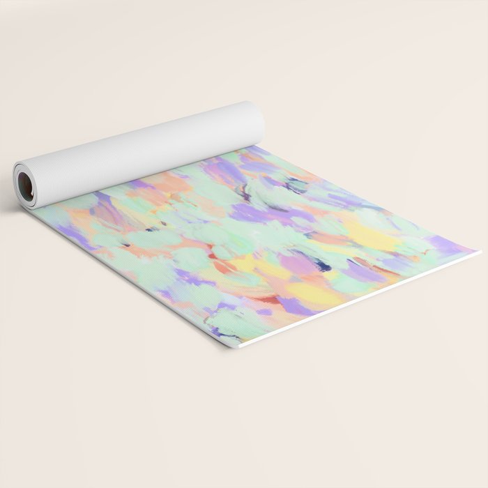 Artistic summer brushstrokes AS Yoga Mat Gallery Image 2