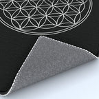 Flower of life on black Rug Gallery Image 4