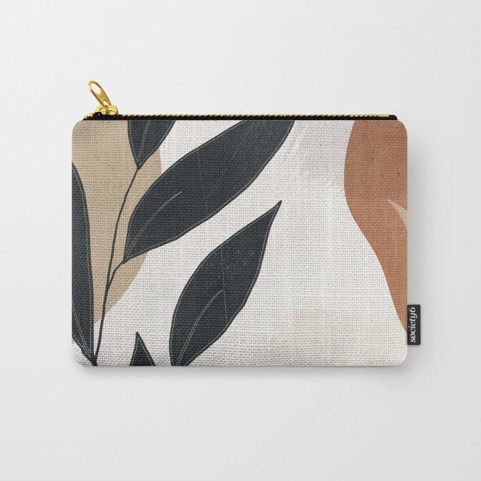 Abstract Art Tropical Leaves 5 Carry All Pouch Gallery Image 1