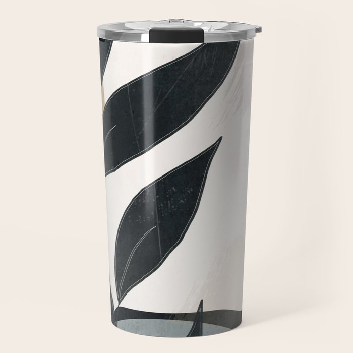 Abstract Art Tropical Leaves 5 Travel Mug Gallery Image 1