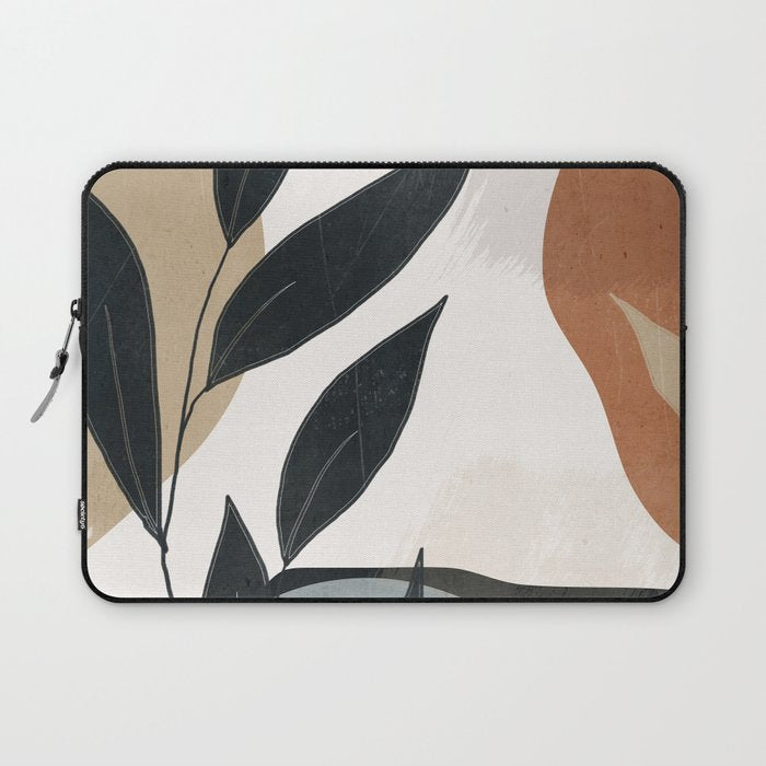 Abstract Art Tropical Leaves 5 Laptop Sleeve Gallery Image 1