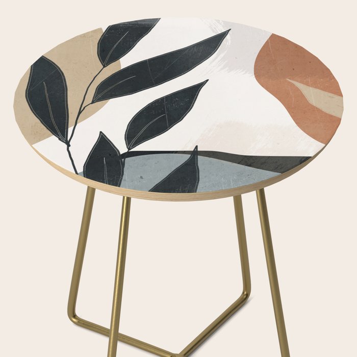 Abstract Art Tropical Leaves 5 Side Table Gallery Image 2
