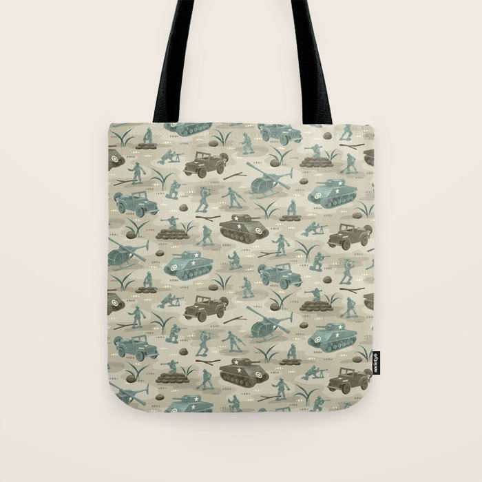 Little Green Toy Soldiers Tote Bag Gallery Image 1