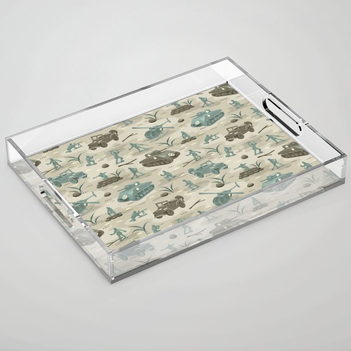 Little Green Toy Soldiers Acrylic Tray Gallery Image 1