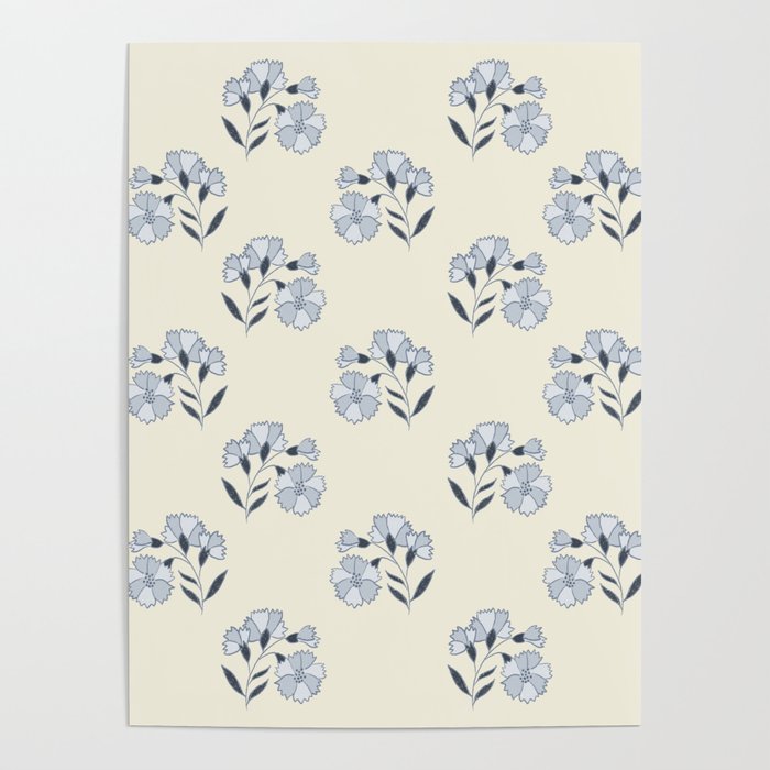 Floral Block Print Poster Gallery Image 4