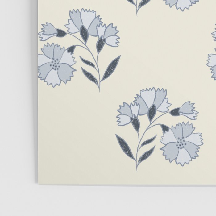 Floral Block Print Poster Gallery Image 3