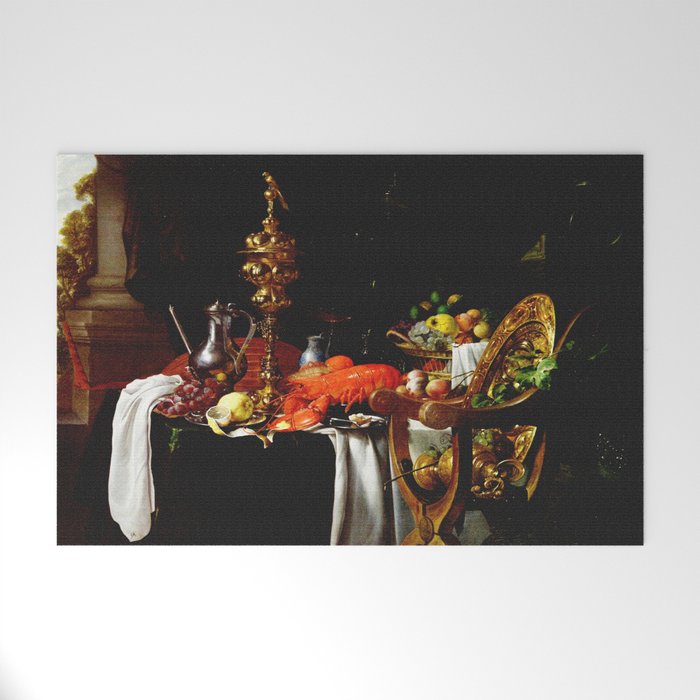 Jan Davidsz. de Heem Still Life With Lobster & Lemon Welcome Mat Gallery Image 1