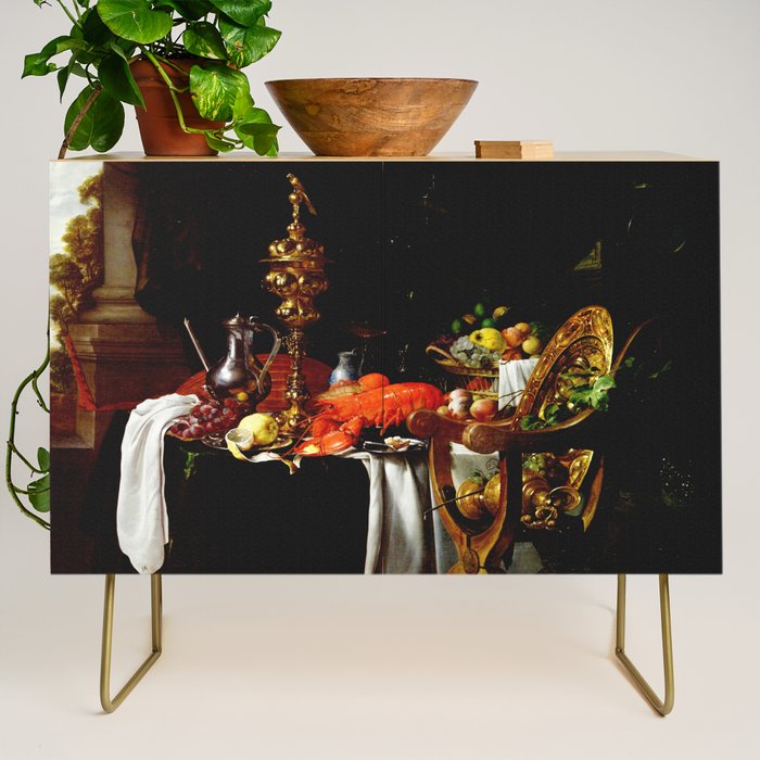 Jan Davidsz. de Heem Still Life With Lobster & Lemon Credenza Gallery Image 1