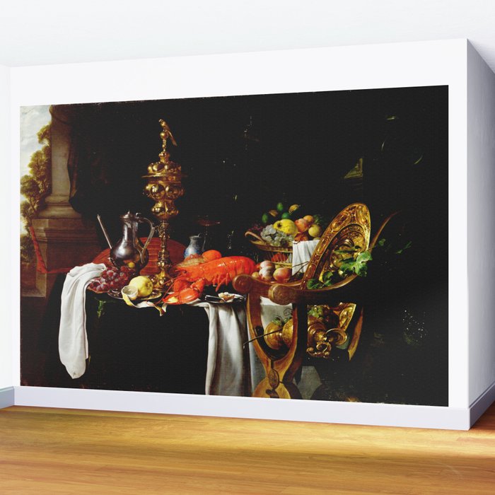Jan Davidsz. de Heem Still Life With Lobster & Lemon Wall Mural Gallery Image 2