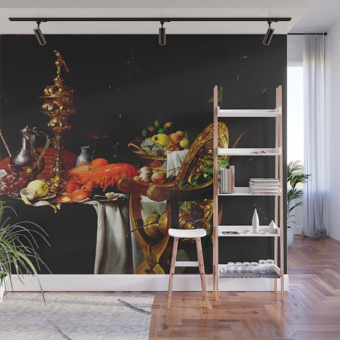 Jan Davidsz. de Heem Still Life With Lobster & Lemon Wall Mural Gallery Image 1