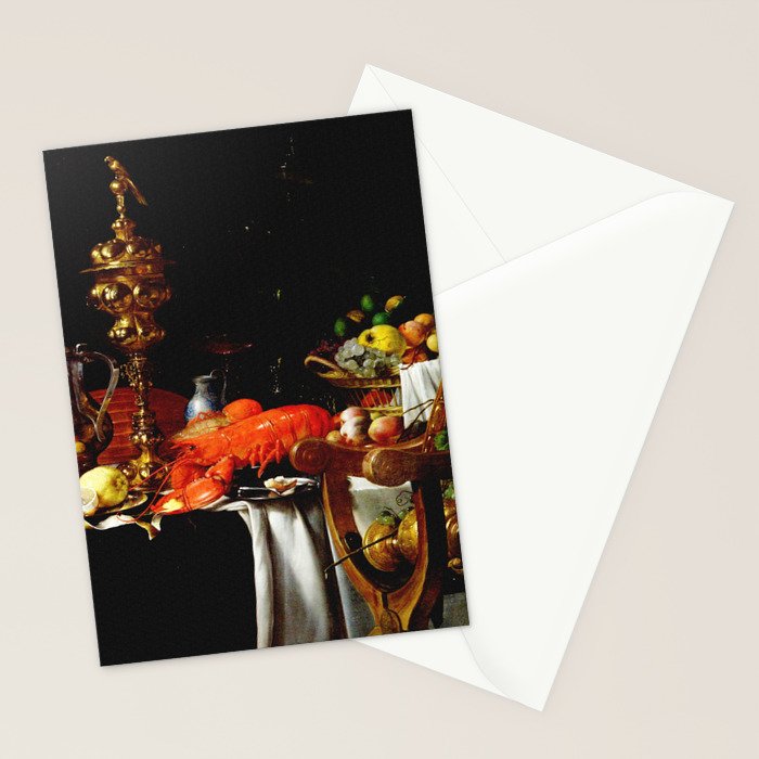 Jan Davidsz. de Heem Still Life With Lobster & Lemon Stationery Card Gallery Image 2