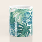 Tropical Palms, Green and Blue, Abstract Coffee Mug Gallery Image 4