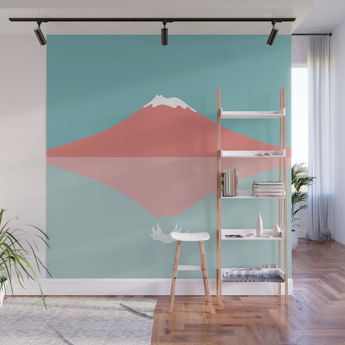 Cat Landscape 194: Reflection Wall Mural Gallery Image 1