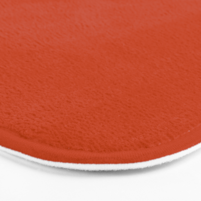 Rusty Burnt Orange Solid Rich Rust Colour Bath Mat Gallery Image 3