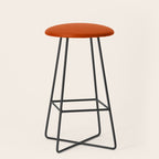 Rusty Burnt Orange Solid Rich Rust Colour Stool Gallery Image 1