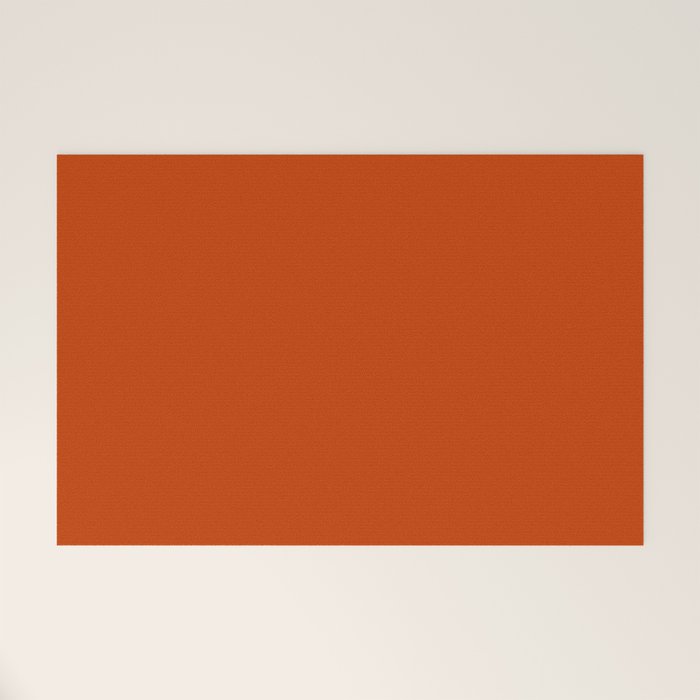 Rusty Burnt Orange Solid Rich Rust Colour Welcome Mat Gallery Image 1