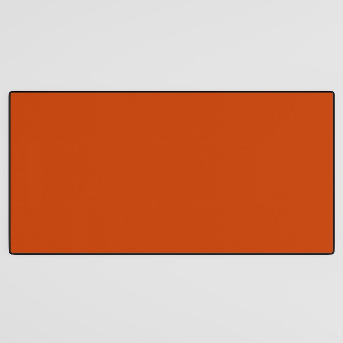 Rusty Burnt Orange Solid Rich Rust Colour Desk Mat Gallery Image 3