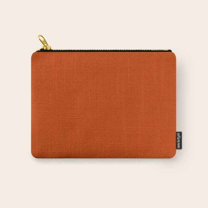 Rusty Burnt Orange Solid Rich Rust Colour Carry All Pouch Gallery Image 1