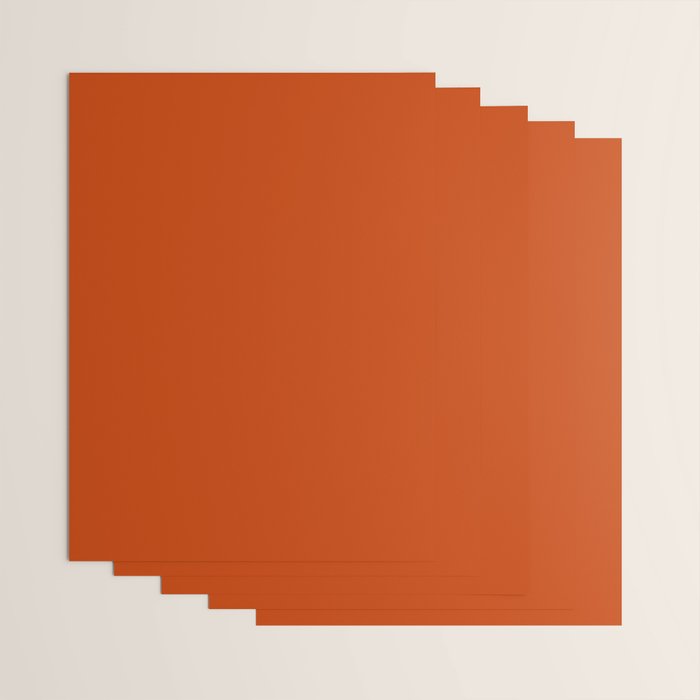 Rusty Burnt Orange Solid Rich Rust Colour Wrapping Paper Gallery Image 3