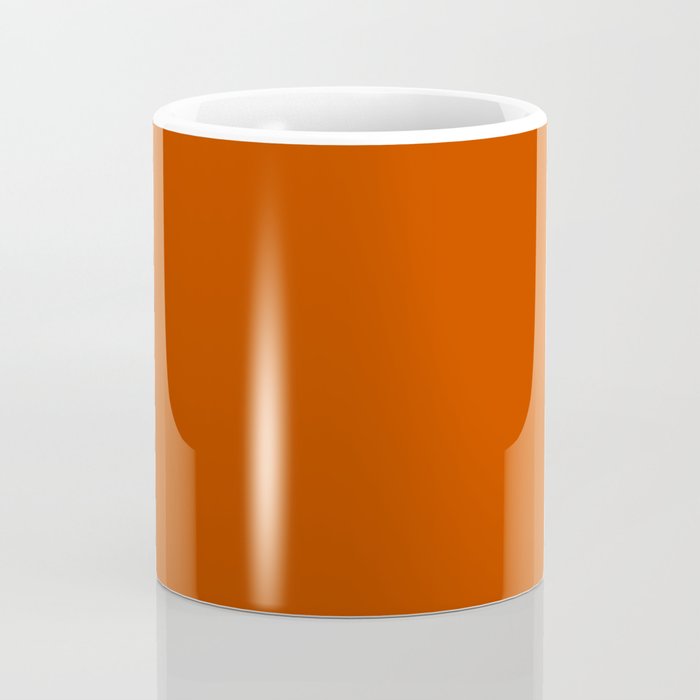 Rusty Burnt Orange Solid Rich Rust Colour Coffee Mug Gallery Image 4