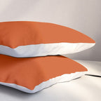 Rusty Burnt Orange Solid Rich Rust Colour Pillow Sham Gallery Image 3