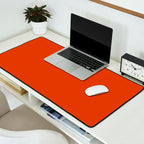 Rusty Burnt Orange Solid Rich Rust Colour Desk Mat Gallery Image 2