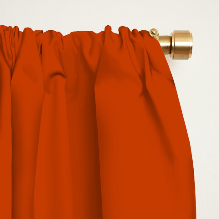 Rusty Burnt Orange Solid Rich Rust Colour Window Curtain Gallery Image 2