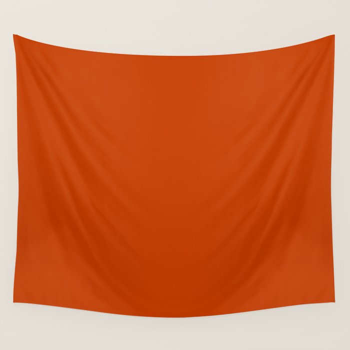 Rusty Burnt Orange Solid Rich Rust Colour Wall Tapestry Gallery Image 4