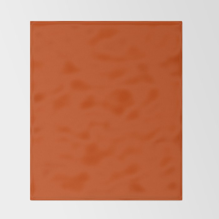 Rusty Burnt Orange Solid Rich Rust Colour Throw Blanket Gallery Image 2