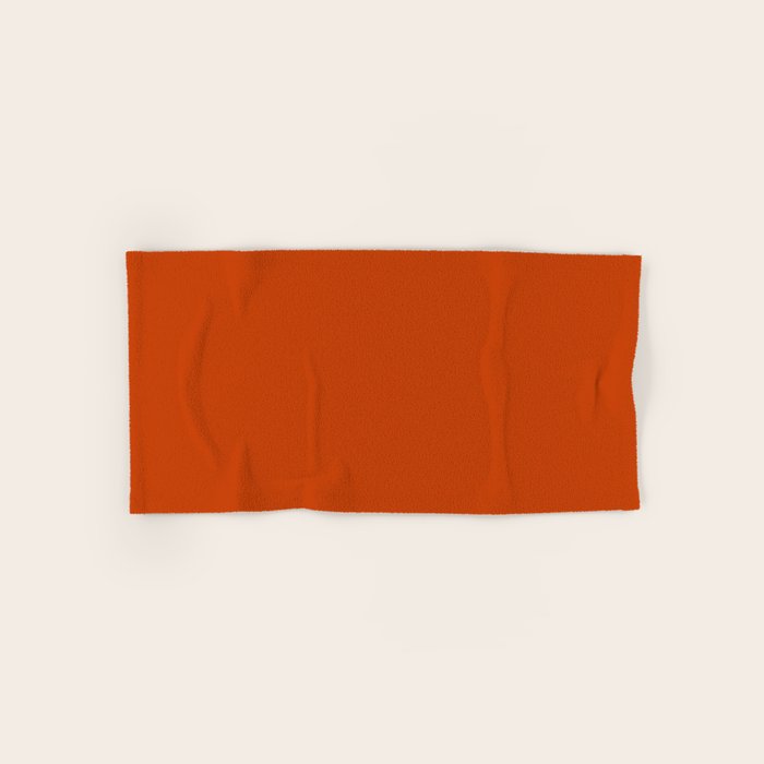 Rusty Burnt Orange Solid Rich Rust Colour Bath Towel Gallery Image 1