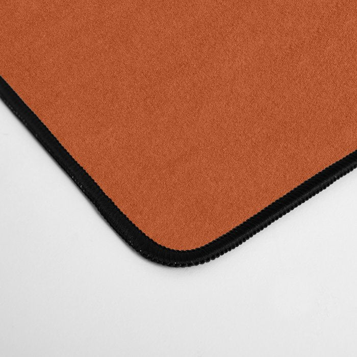 Rusty Burnt Orange Solid Rich Rust Colour Desk Mat Gallery Image 4
