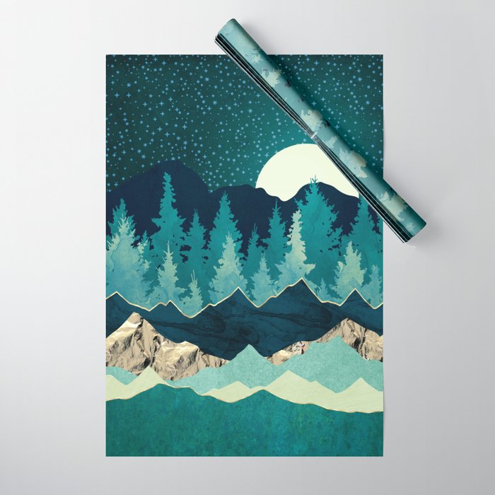 Sage Forest Wrapping Paper Gallery Image 1