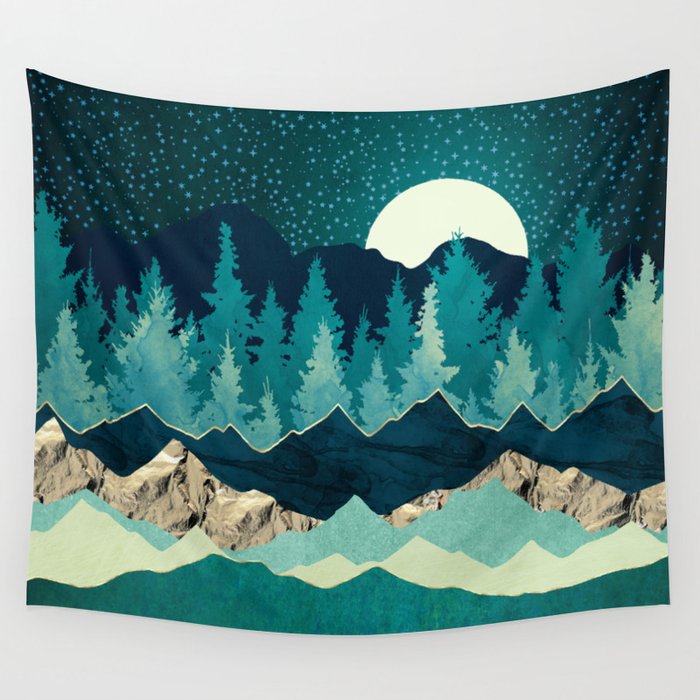 Sage Forest Wall Tapestry Gallery Image 4