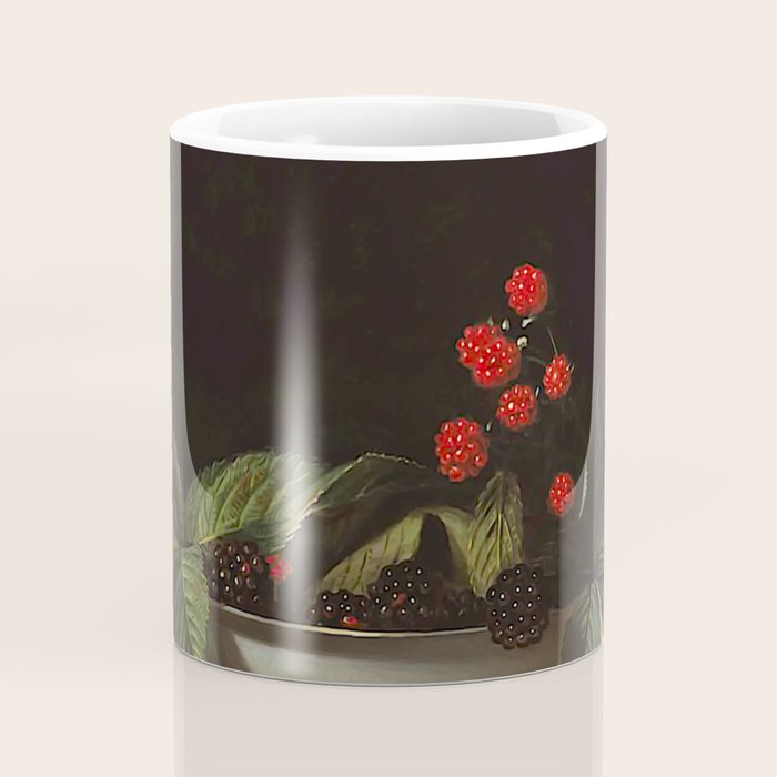 Blackberries - Raphaelle Peale - c.1813 Oil Paintig Coffee Mug Gallery Image 4