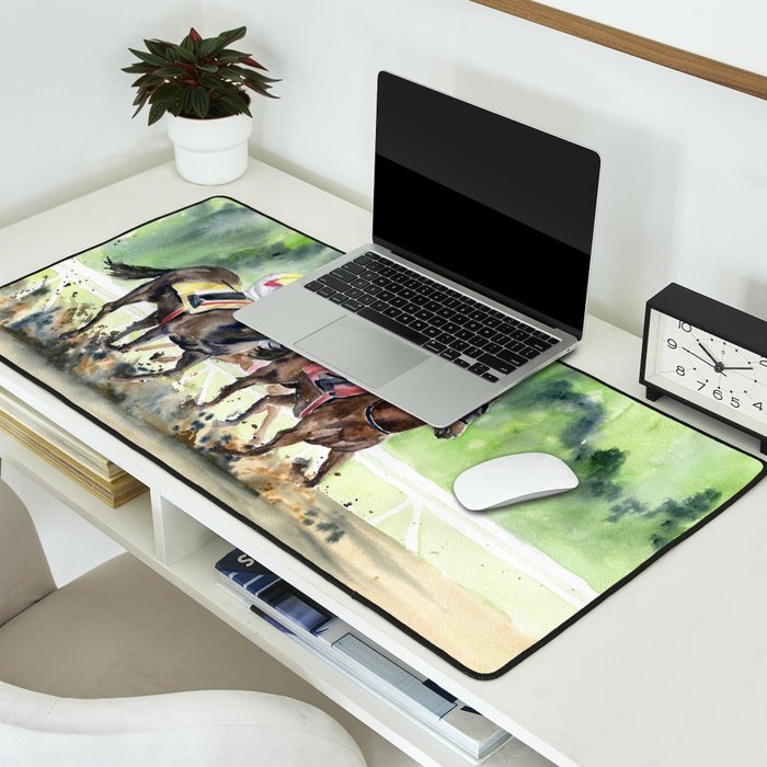 Horse Racing 2 Desk Mat Gallery Image 2