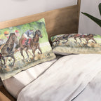 Horse Racing 2 Pillow Sham Gallery Image 2
