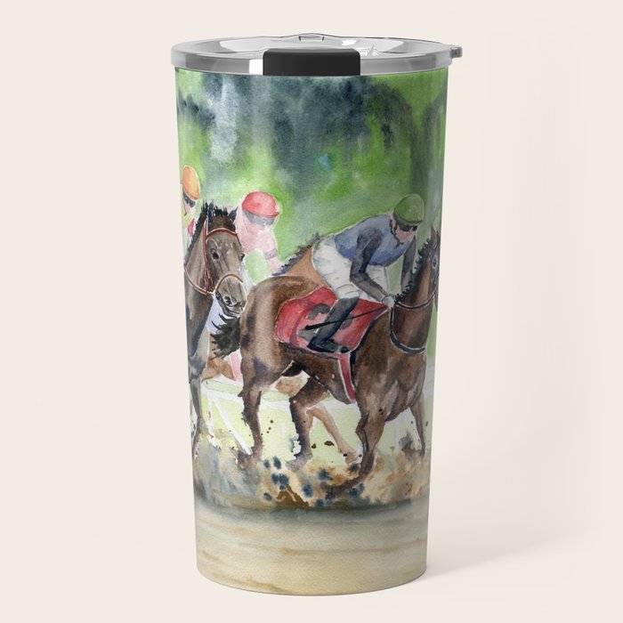 Horse Racing 2 Travel Mug Gallery Image 1