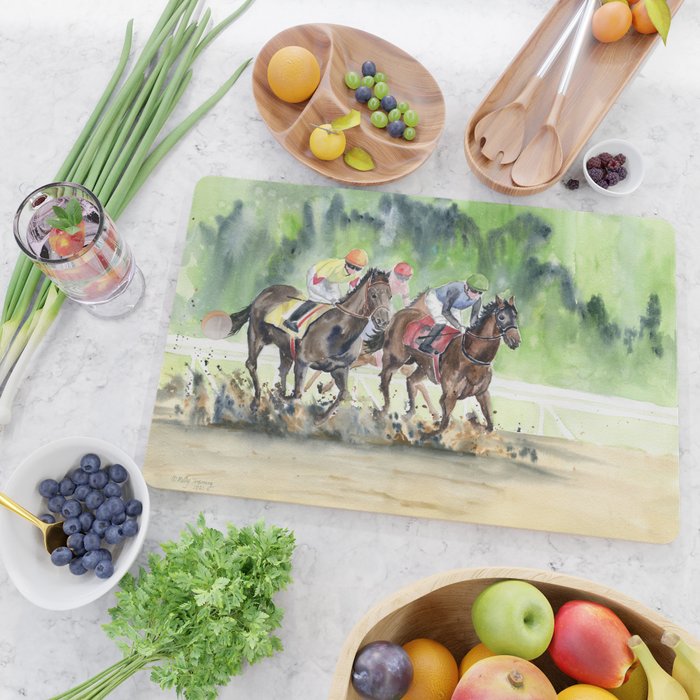 Horse Racing 2 Cutting Board Gallery Image 2