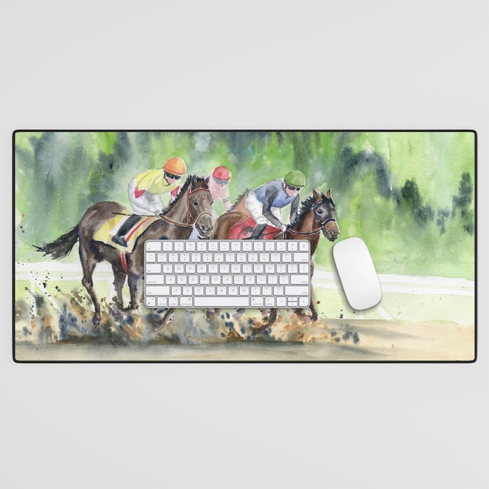 Horse Racing 2 Desk Mat Gallery Image 1