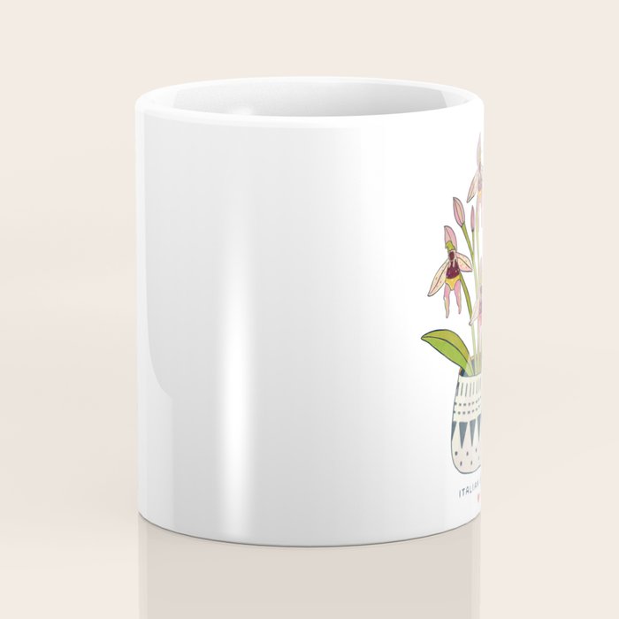Italian Orchid Cute Botanical Illustration Coffee Mug Gallery Image 4