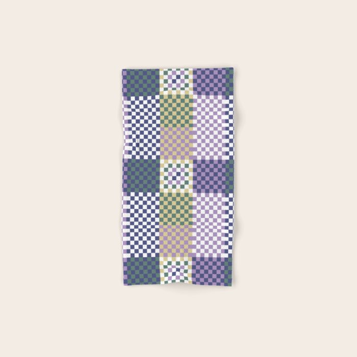 Bold colors block grid C Bath Towel Gallery Image 1