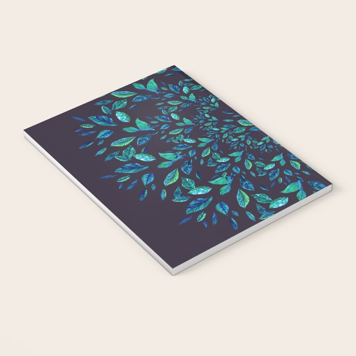 Blue Leaves Mandala Notebook Gallery Image 3