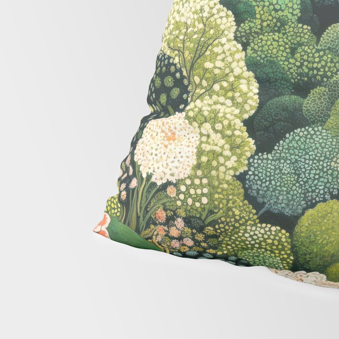 Maximalist Art Botanical Poster Flower Print Polkadot Pattern Floral Art Forest Wall Art Pastel Art Pillow Sham Gallery Image 4