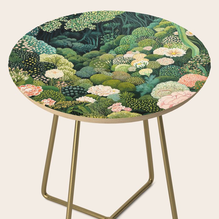 Maximalist Art Botanical Poster Flower Print Polkadot Pattern Floral Art Forest Wall Art Pastel Art Side Table Gallery Image 2